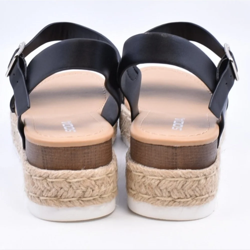 Black Espadrilles Sandals Size 11
